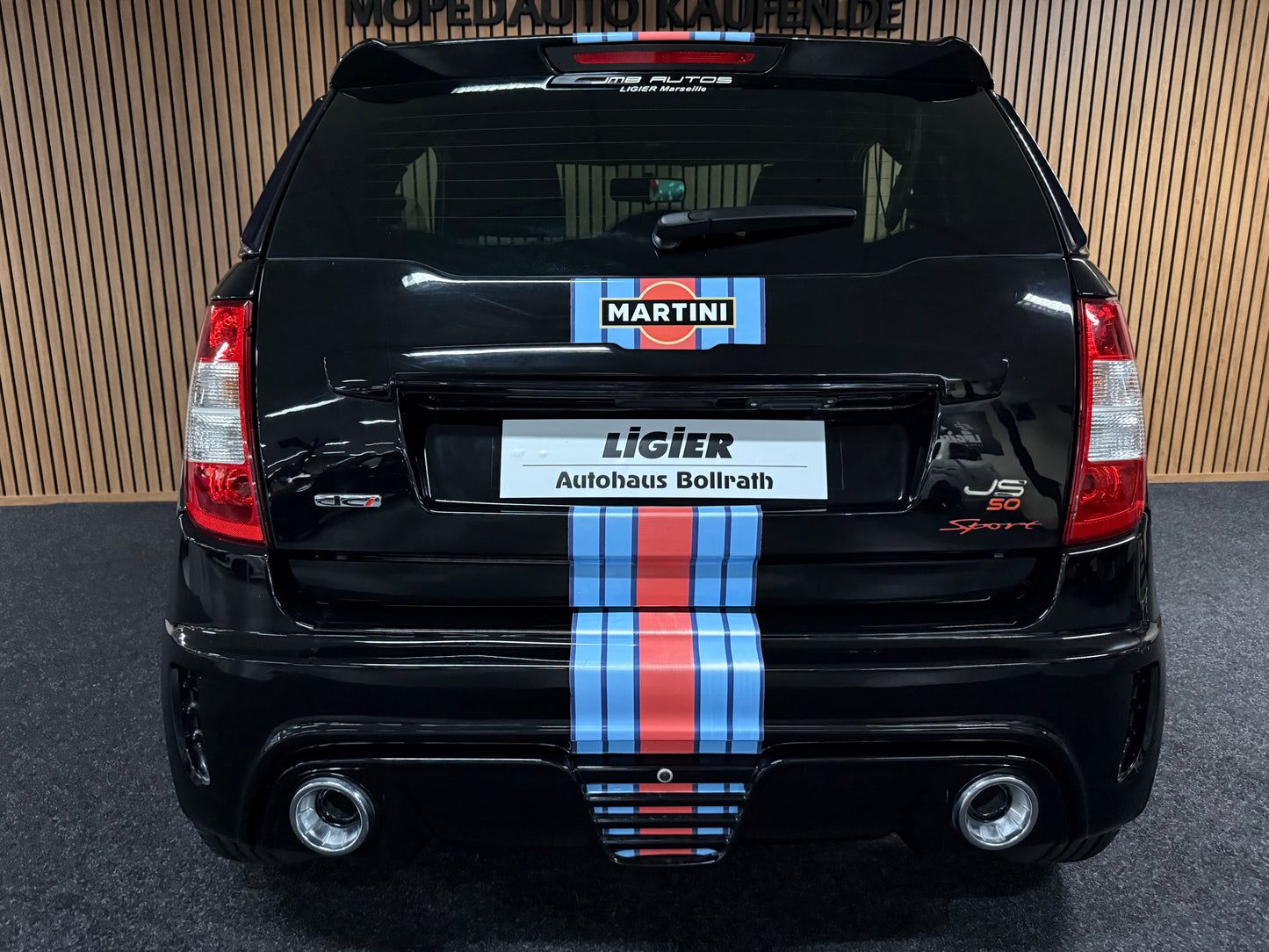 Ligier JS50 Ultimate Sport Martini | 8 PS DCI Motor | 45 km/h | Servolenkung | Innerhalb 250 KM Kostenlose Lieferung | Mopedauto | Leichtmobile