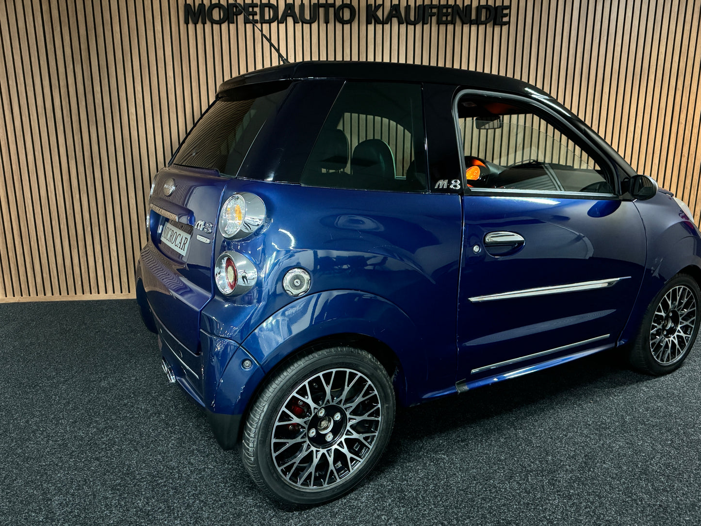 Microcar M8 Blau | leiser DCI Motor | 45 km/h | Innerhalb 250 KM Kostenlose Lieferung | Mopedauto | Leichtmobile
