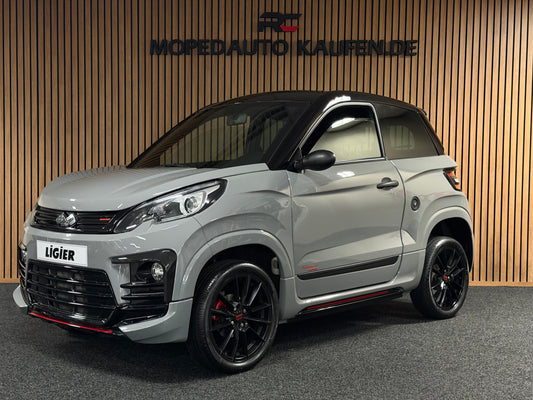 Ligier JS60 Ultimate Sport | Nardo Grau | Servo | 8 PS leiser DCI motor | Rückfahrkamera | Apple Carplay/Android | 45 km/h | Innerhalb 250 KM Kostenlose Lieferung | Mopedauto | Leichtmobile