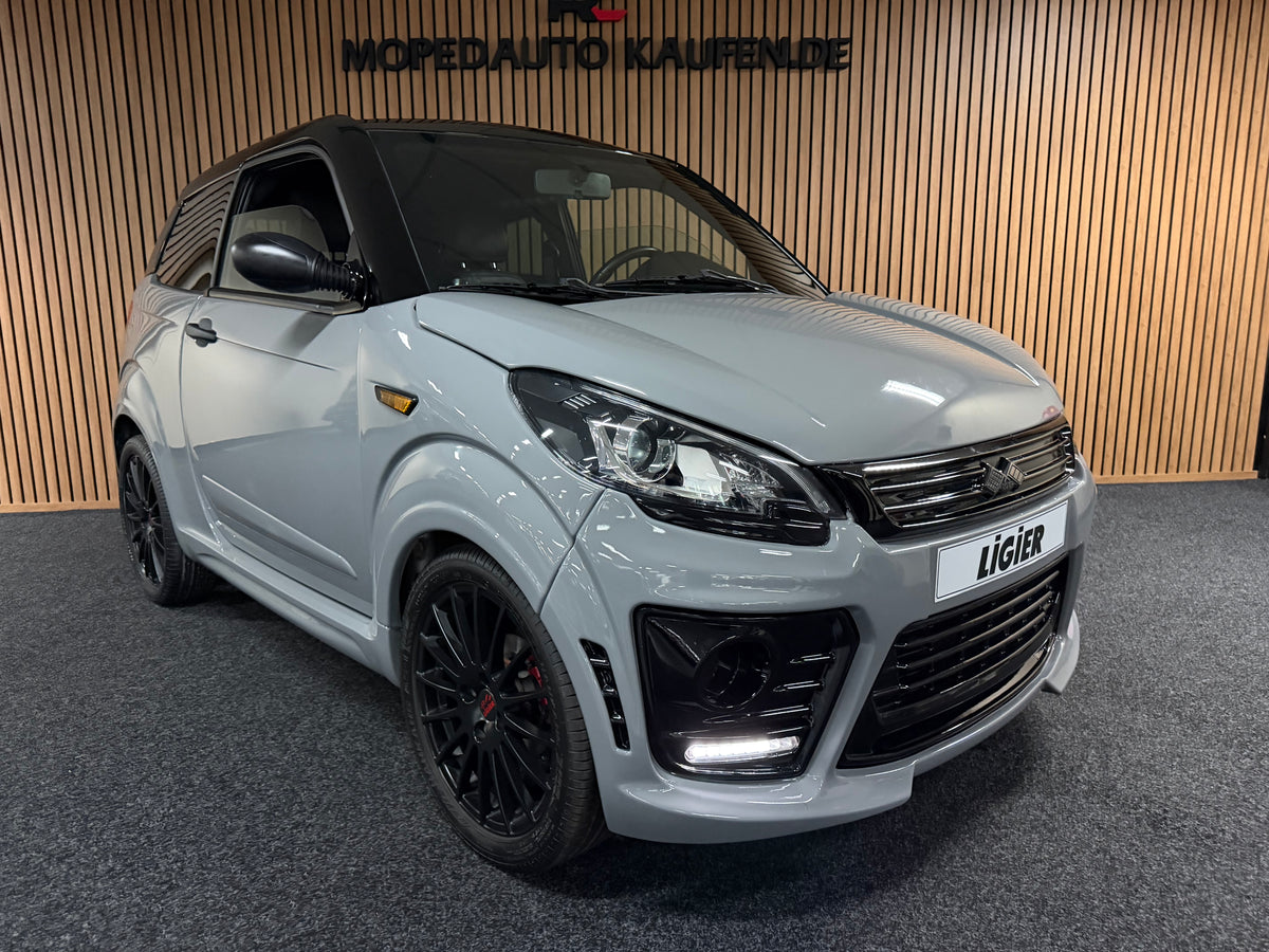 Ligier JS50 Sport Ultimate | KLIMA | Servo | Nardo Grau |  8 PS leiser DCI motor | Rückfahrkamera | 45 km/h | Innerhalb 250 KM Kostenlose Lieferung | Mopedauto | Leichtmobile