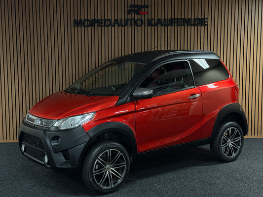 Aixam Crossline XXL Rot / Rote/Schwarz Lederausstattung | 8 PS Kubota | Rückfahrkamera | Multi-Media Touch | 45 km/h | Innerhalb 250 KM Kostenlose Lieferung | Mopedauto | Leichtmobile