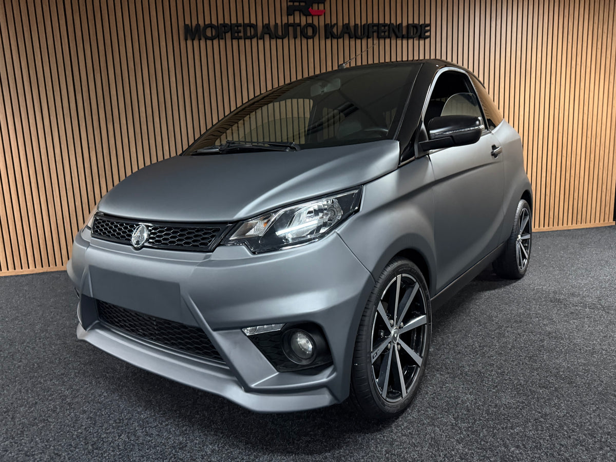 Aixam GTI Sport | Matt Grau | Rückfahrkamera | 8 PS | Multi-Media | 45 km/h | Innerhalb 250 KM Kostenlose Lieferung | Mopedauto | Leichtmobile