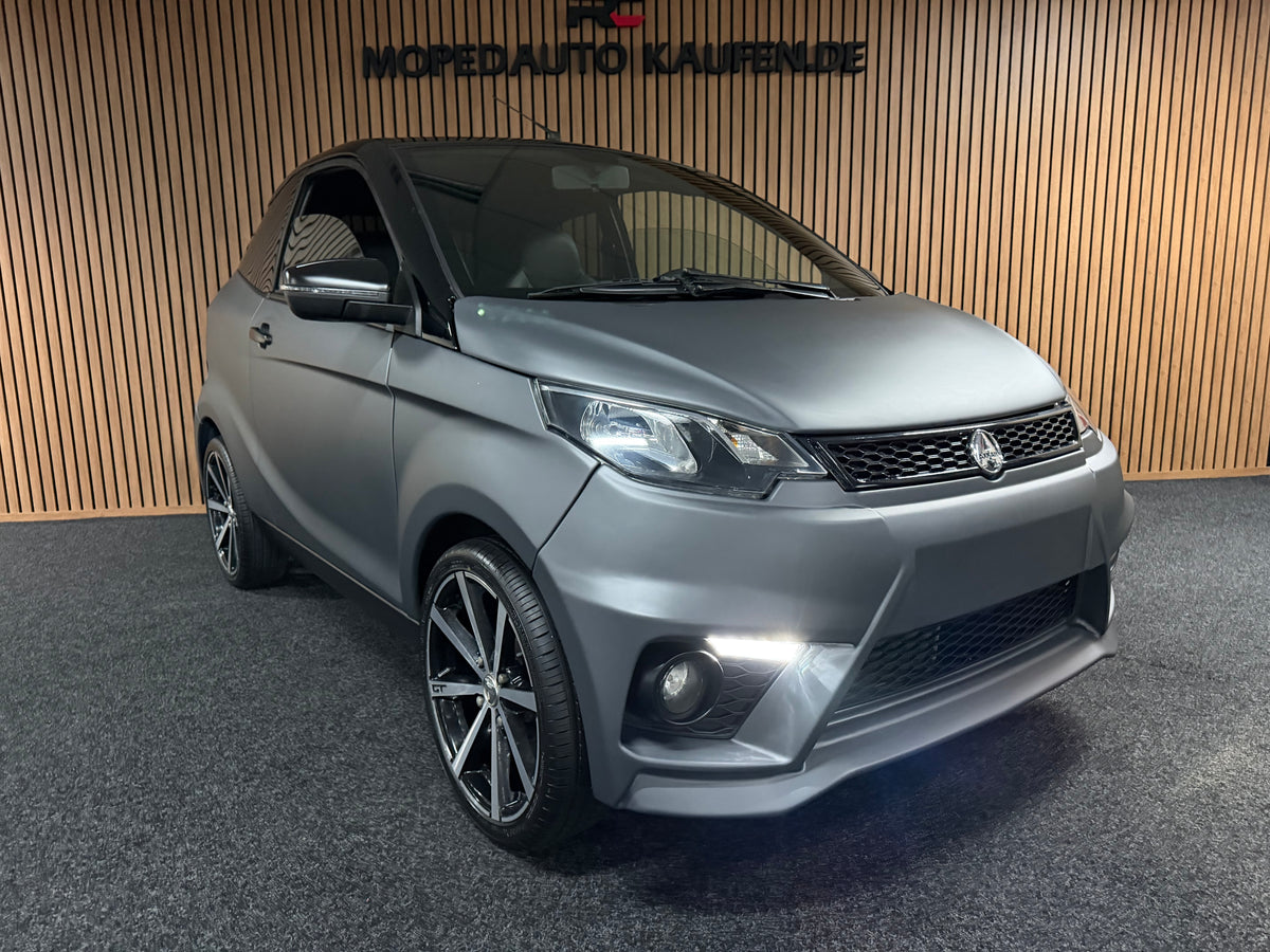 Aixam GTI Sport | Matt Grau | Rückfahrkamera | 8 PS | Multi-Media | 45 km/h | Innerhalb 250 KM Kostenlose Lieferung | Mopedauto | Leichtmobile
