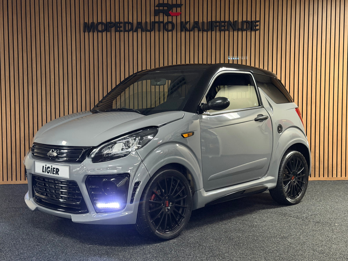 Ligier JS 50 Ultimate Sport | Klima | Nardo Grau | 8 PS leiser DCI Motor | Rückfahrkamera | 45 km/h | Innerhalb 250 KM Kostenlose Lieferung | Mopedauto | Leichtmobile