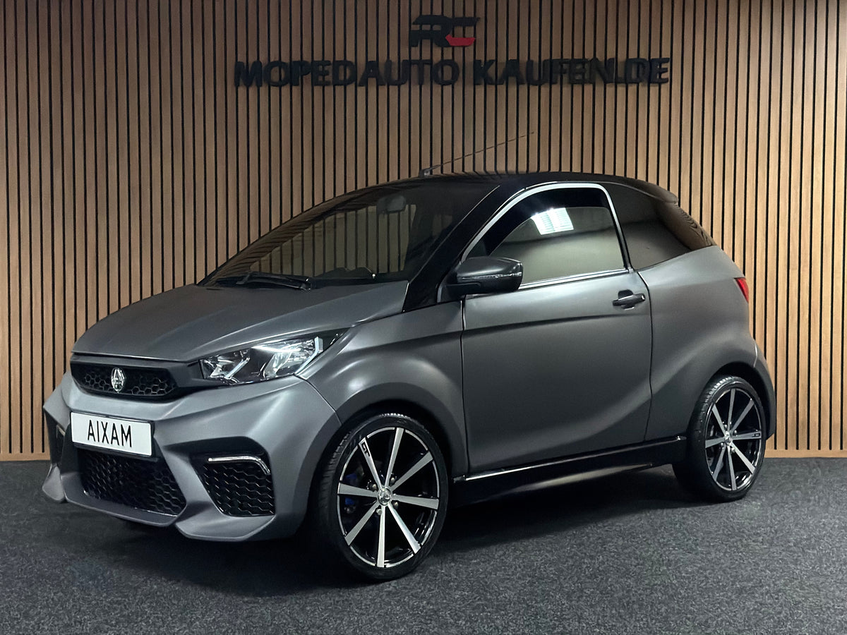 Aixam GTI Matt Grau | 8 PS leiser DCI Motor | 45 km/h | Innerhalb 250 KM Kostenlose Lieferung | Mopedauto | Leichtmobile
